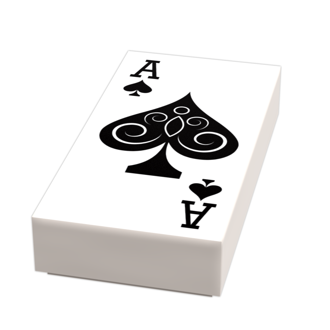 B3 Customs® Ace of Spades Playing Card (1x2 Tile) – Bricks