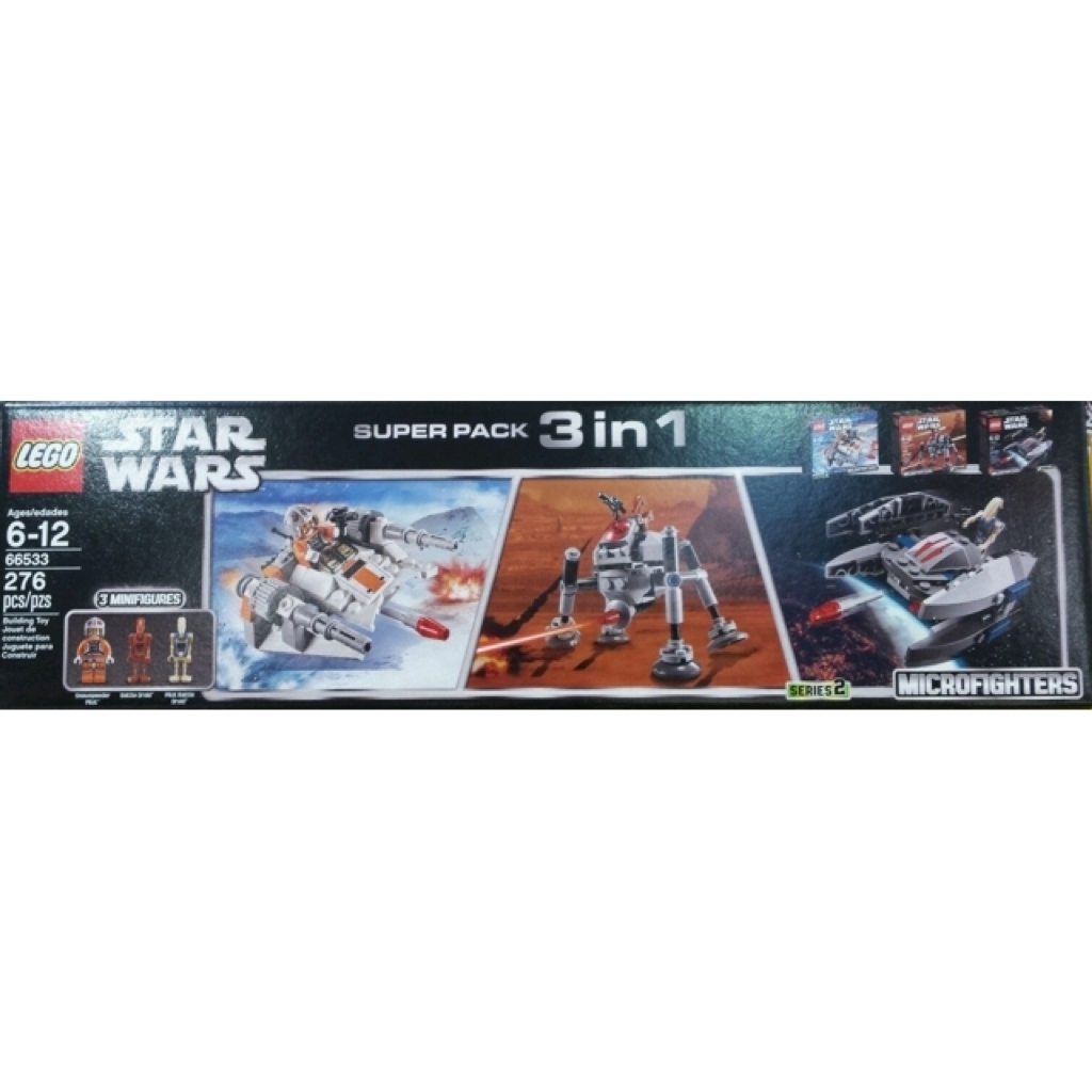 66533 Microfighter 3 in 1 Super Pack (Sets 75073, 75074, and 75077)  [CERTIFIED USED]