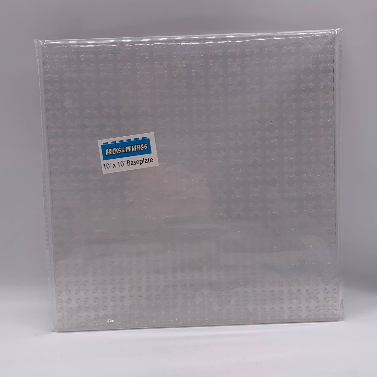 Transparent Clear - Medium LEGO®-compatible plate 10x10 – Bricks