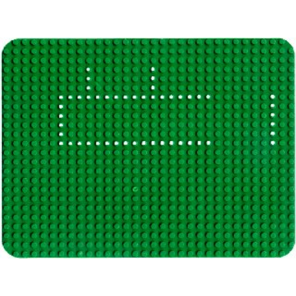 Lego Baseplate 7.5X10 - Green with Dot Outline