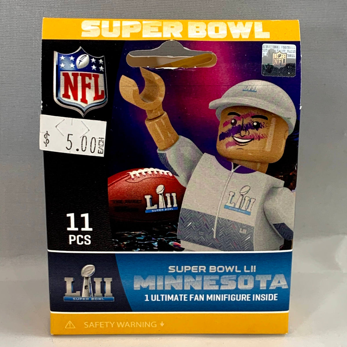 Super Bowl Minnesota Ultimate Fan LEGO® compatible minifigure