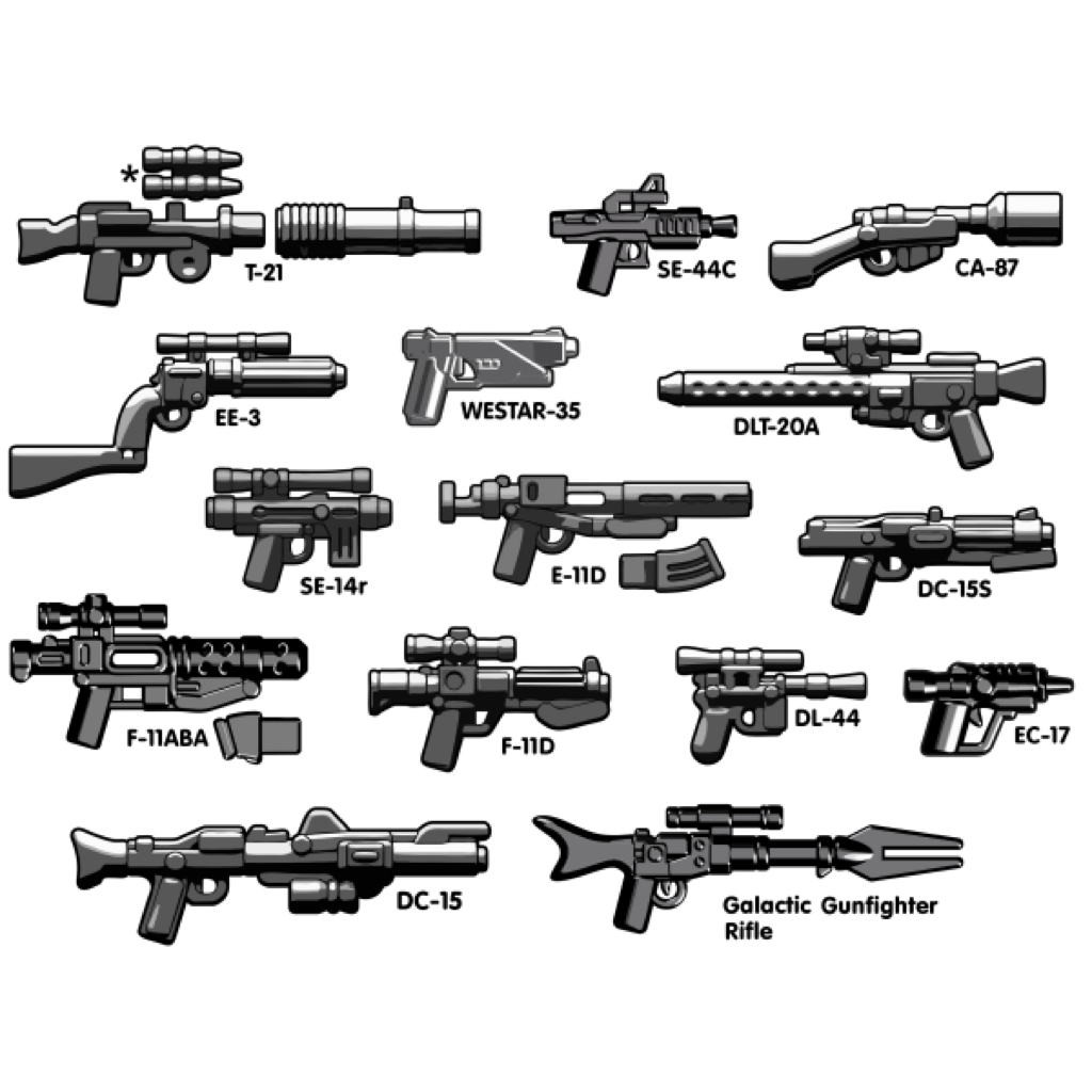 Lego star 2025 wars weapons pack