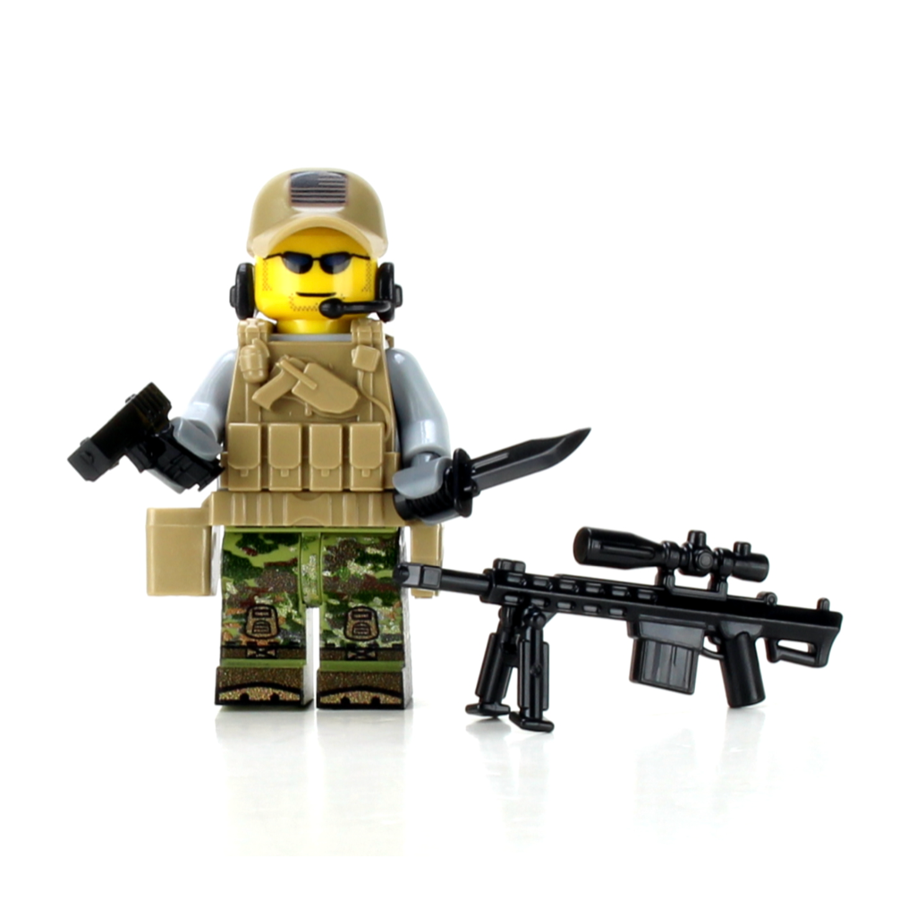 Battle Brick Police SWAT Team Sniper Collectible Custom Minifigure