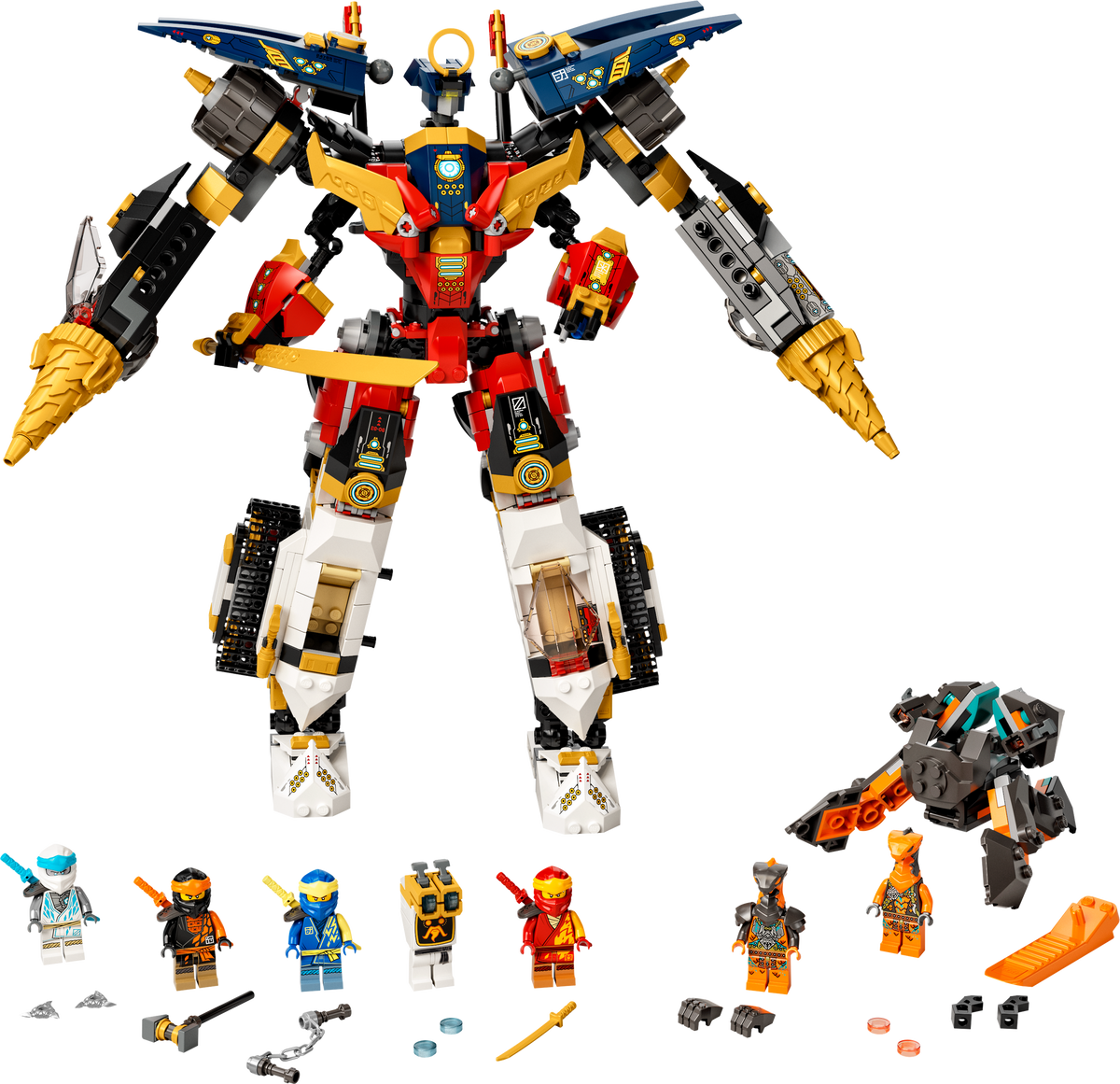 New outlet NINJAGO Ninja Ultra Combo Mech 4 in 1 Set 71765 with Toy Car