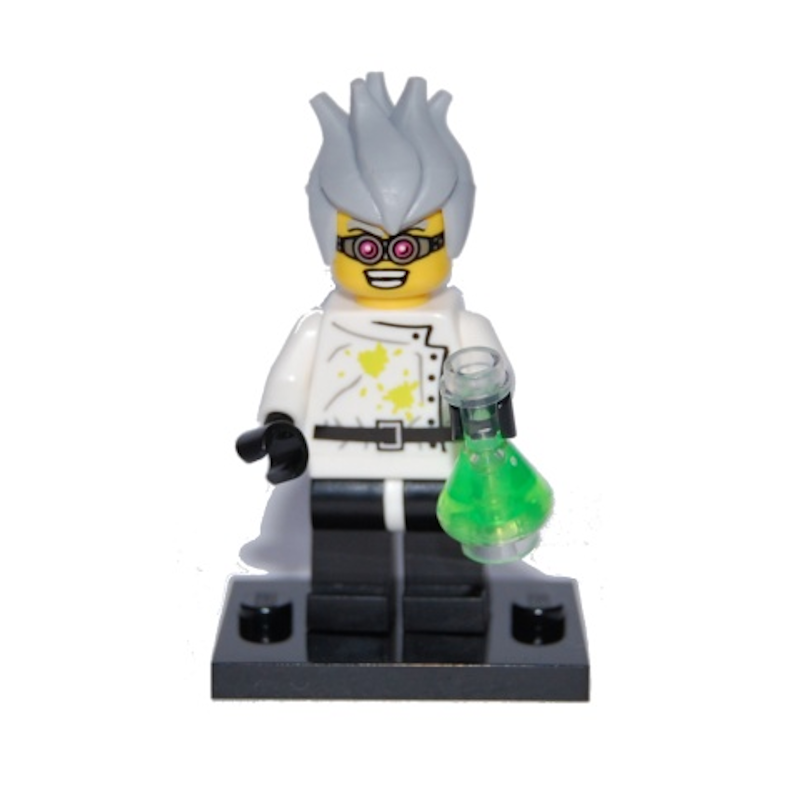 Series 4 - Crazy Scientist - LEGO® Minifigure – Bricks & Minifigs Eugene