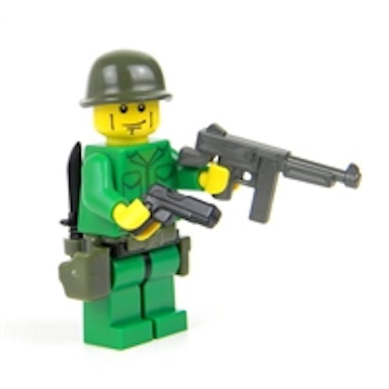 WW2 U.S. Army Soldier with SMG - Custom Military LEGO¨ Minifigure – Bricks  & Minifigs Eugene