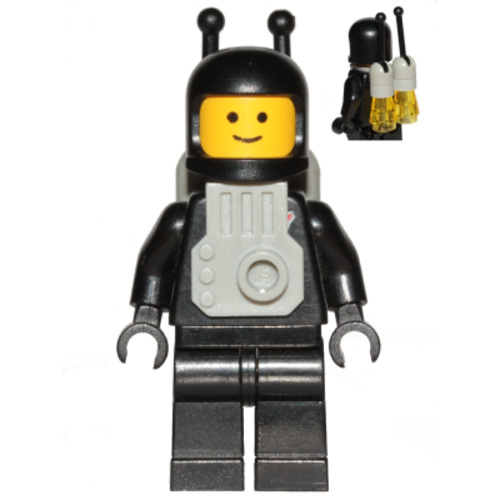 Classic Space Astronaut Black LEGO Classic Space Minifigure Bricks Minifigs Eugene
