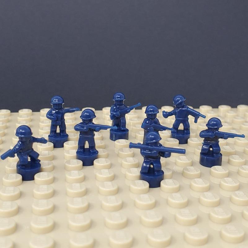 Nano Soldier Figures Dark Blue LEGO compatible nano soldiers