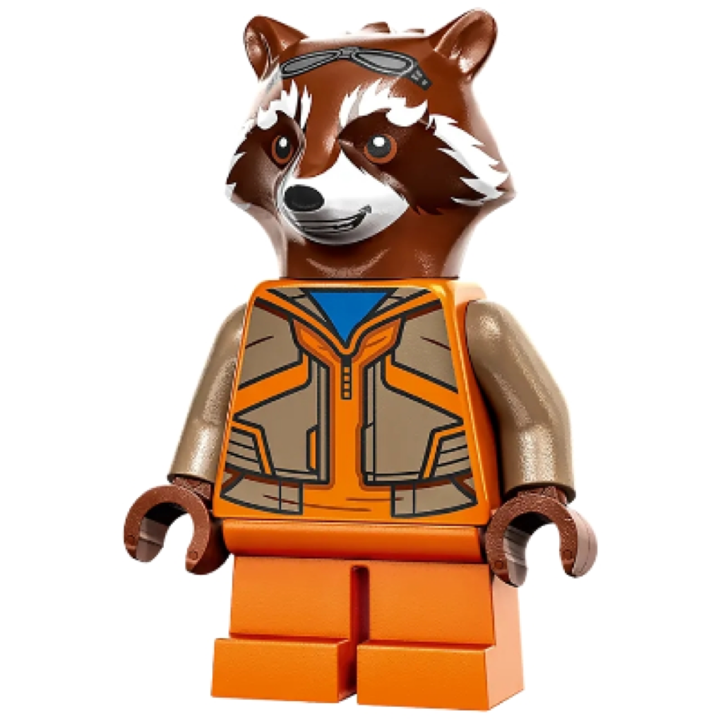 tapet himmel Tilslutte Rocket Racoon - LEGO® Marvel™️ Comics Minifigure – Bricks & Minifigs Eugene