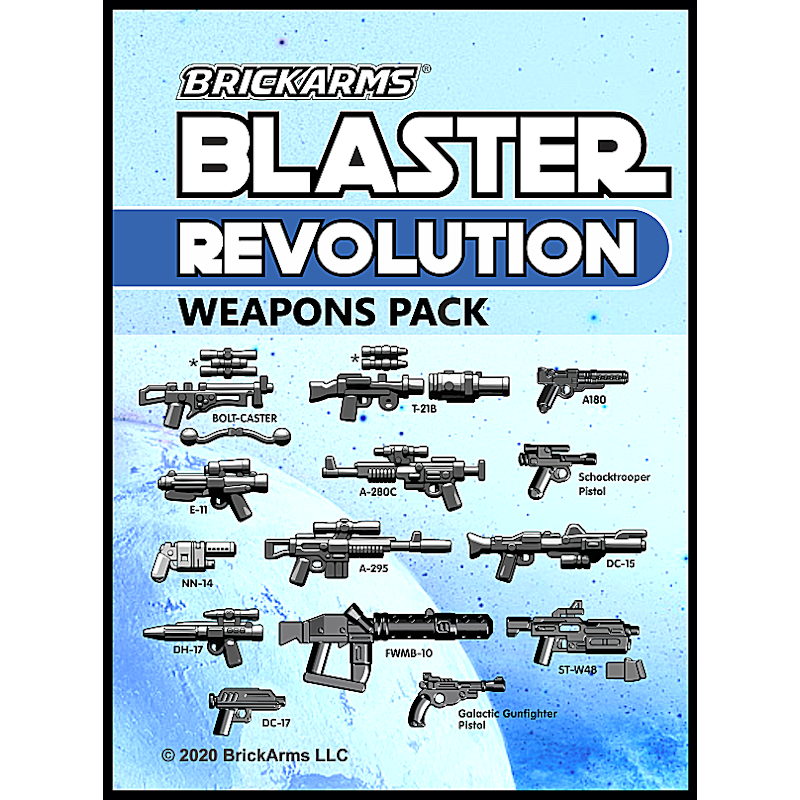 BrickArms Star Wars™ Blaster Revolution V2 Weapons Pack armi personalizzate  compatibili con minifigure Lego® Star Wars™ : : Giochi e giocattoli