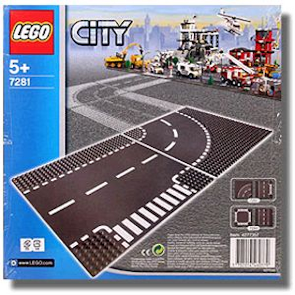 7281 T-Junction & Curved Road Plates [New, Sealed, Retired]