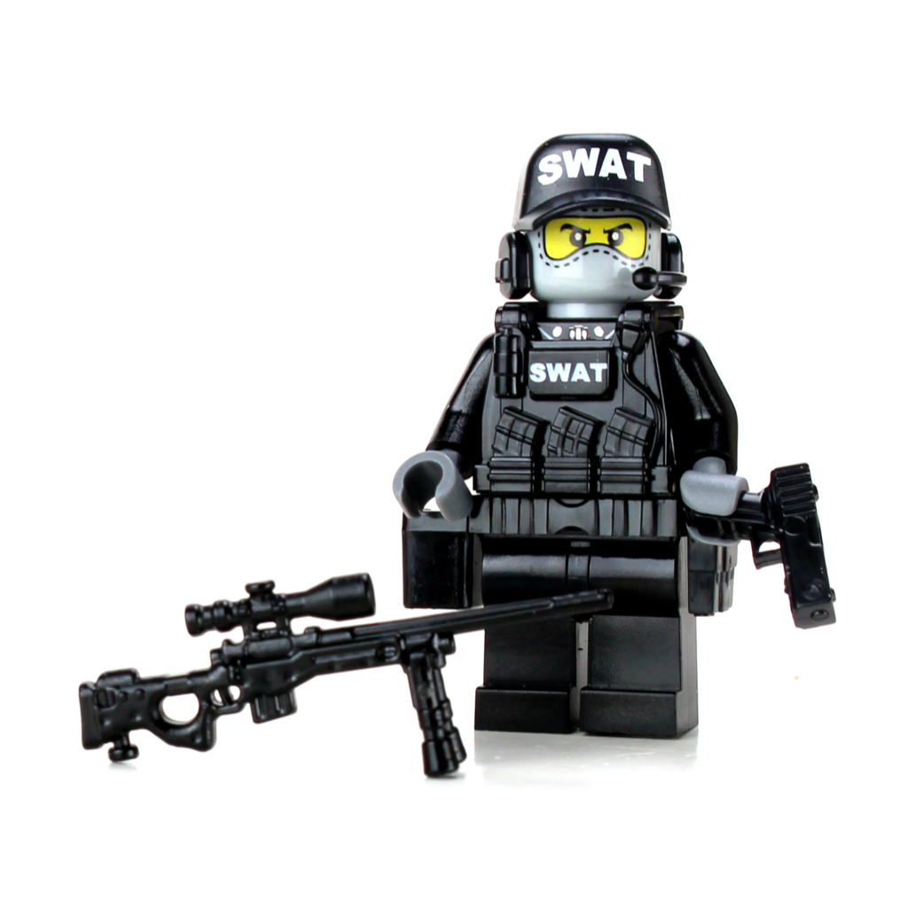 Swat Police Sniper - Custom Military LEGO¨ Minifigure – Bricks