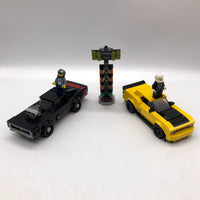 2018 Dodge Challenger SRT Demon and 1970 Dodge Charger R/T 75893 - Used LEGO Speed Champions Set
