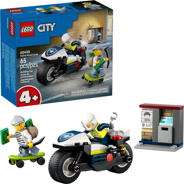 60455 Police Motorcycle - New LEGO City Set