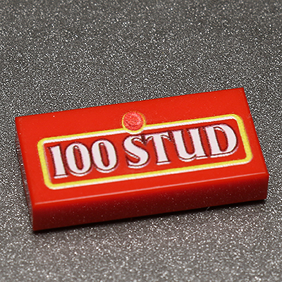 100 Stud - B3 Customs® Printed 1x2 Tile