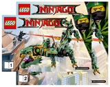 70612 Green Ninja Mech Dragon - Certified Used, 100% Complete LEGO Ninjago Movie Set