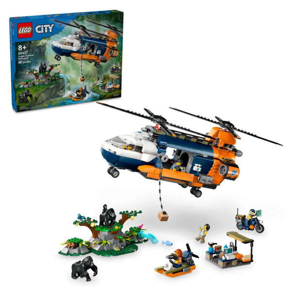 Jungle Explorer Helicopter at Base Camp 60437 - New LEGO City Set