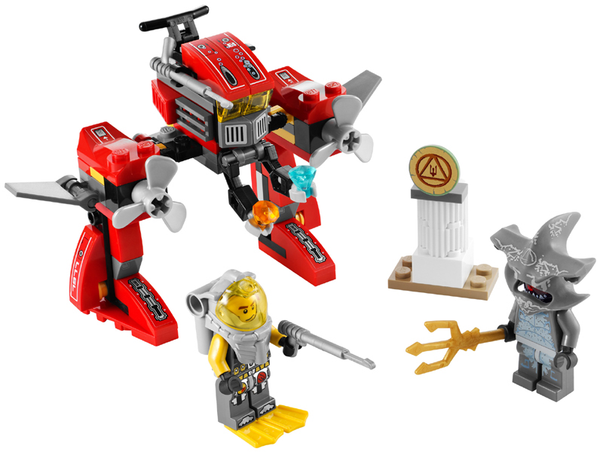 7977 Seabed Strider - Certified Used, 100% Complete LEGO Atlantis Set