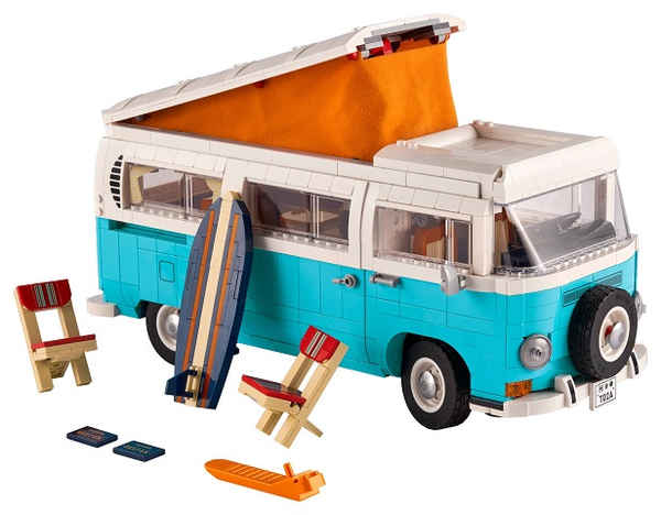 10279 Volkswagen T2 Camper Van {VW Bus} - Certified Used, 100% Complete LEGO Creator Expert Set