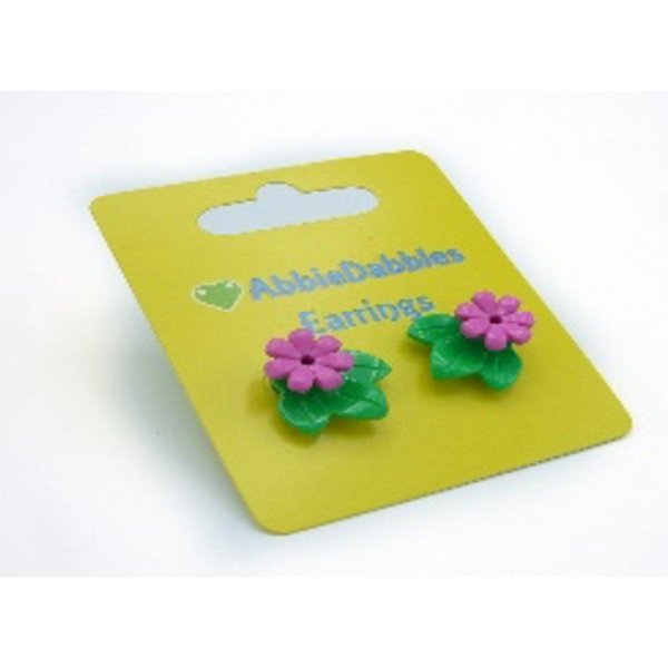 Flower with leaves Earrings - Custom LEGO Jewelry