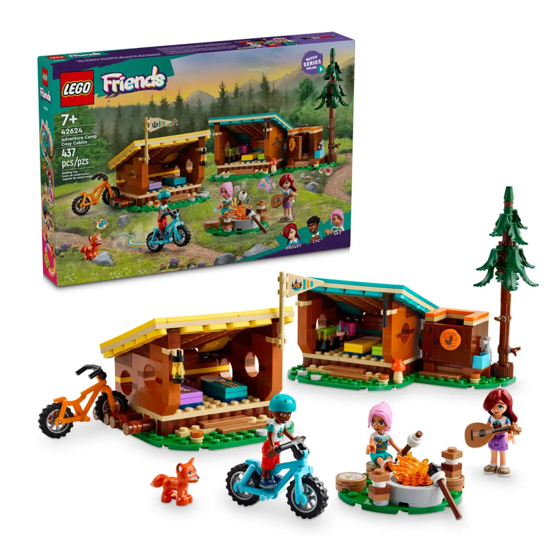 Adventure Camp Cozy Cabins 42624 - New LEGO Friends Set – Bricks ...