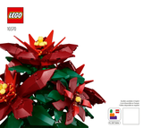 10370 Poinsettia - Certified Used, 100% Complete LEGO Botanical Collection Set