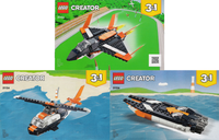 31126 Supersonic Jet - Certified Used, 100% Complete LEGO Creator Set