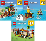 31118 Surfer Beach House - New, Retired LEGO Creator Set [Box Open, Bags Sealed]