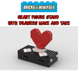 Heart Figure Stand with Drawers Custom LEGO® Make and Take Kit