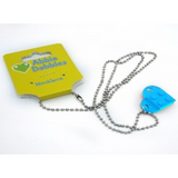 Medium Azure Heart Necklace - Custom LEGO Jewelry