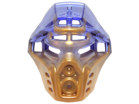 Bionicle Mask of Earth with Marbled Trans-Purple Pattern (Pearl Gold)