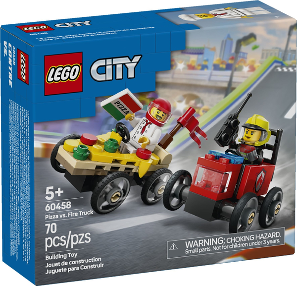 60458 Pizza vs. Fire Truck - New LEGO City Set