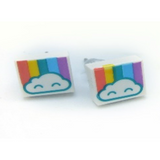 Rainbow Studs Earrings - Custom LEGO Jewelry
