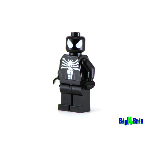 Spider Fighter Black Suit Custom LEGO Minifigure Bricks Minifigs Eugene