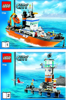7739 Coast Guard Patrol Boat & Tower - Certified Used, 100% Complete LEGO City Set
