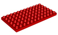 Duplo Plate 6x12 - Red