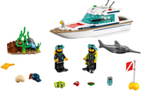 60221 Diving Yacht - Certified Used, 100% Complete LEGO City Set