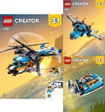 31096 Twin-Rotor Helicopter - Certified Used, 100% Complete LEGO Creator Set