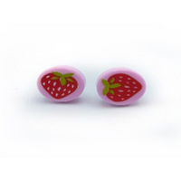 Strawberry Studs Earrings - Custom LEGO Jewelry