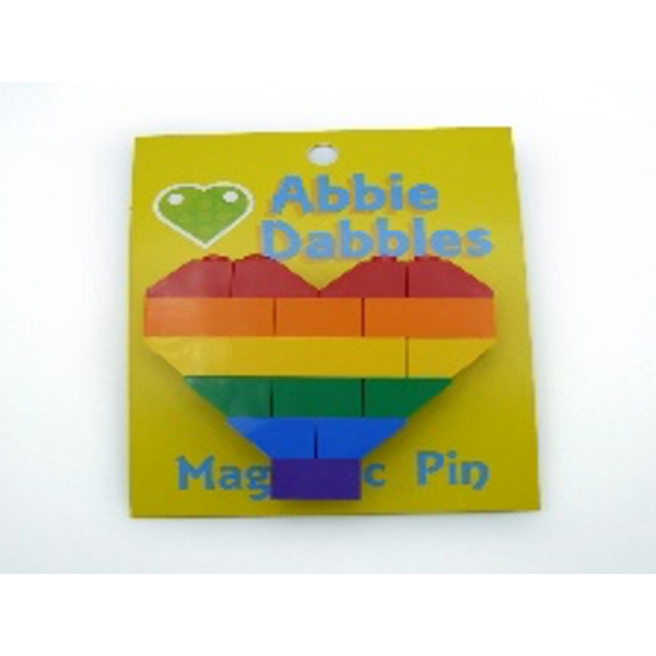 Rainbow Heart Pin Custom LEGO Jewelry – Bricks Minifigs Eugene