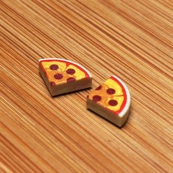 2 Slices of Pepperoni Pizza - B3 Customs® Printed (1x1 Curved Tile)