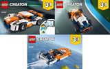 31089 Sunset Track Racer - Certified Used, 100% Complete LEGO Creator 3in1 Set