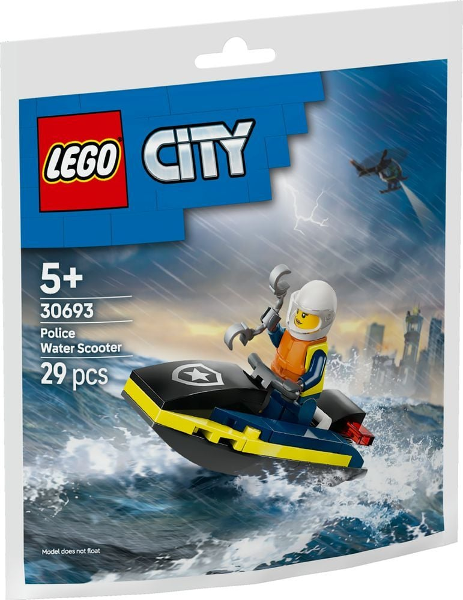 30693 Police Water Scooter Polybag - New LEGO City Set
