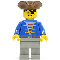 Pirate Blue Jacket, Gray Legs