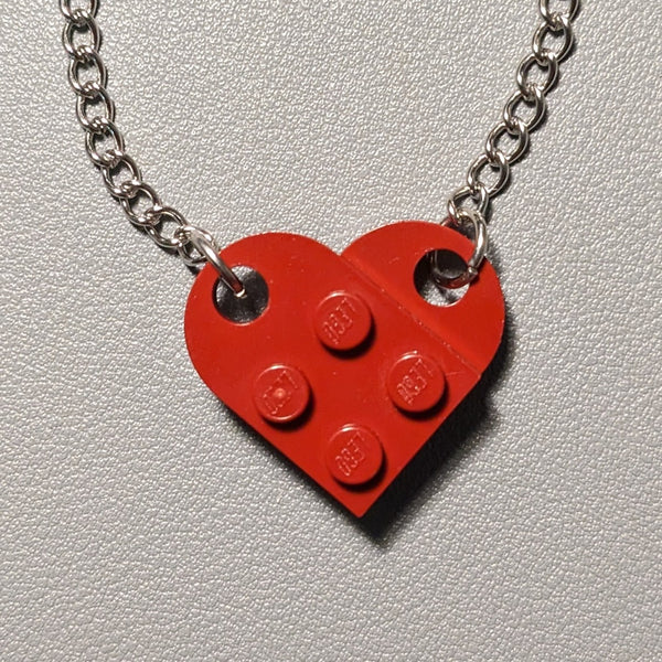 Heart Necklace - Dark Red