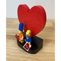 Minifigure Display - Heart (Red)