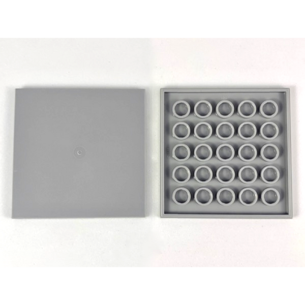 Tile 6 x 6 with Bottom Tubes (Light Bluish Gray)