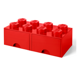 Storage Brick 2 x 4 with Drawers - Red [USED]