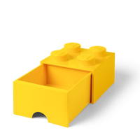 LEGO 8 Knobs Brick Storage Box with 2 Drawers - Bright Yellow