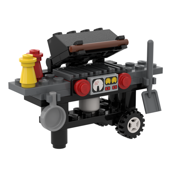 BBQ Grill Custom LEGO Kit Bricks Minifigs Eugene